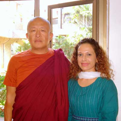 Avril Q with Famous "Dzongsar Jamyang Khyentse Rinpiche"