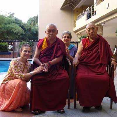Avril Q with Another Guru - Lama Zopa Rinpoche (Who was instrumental in bringing Buddhism to the West)